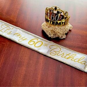 60th Birthday Sash and Crown🎉